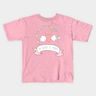 My Heart is yours cute illustration Kids T-Shirt